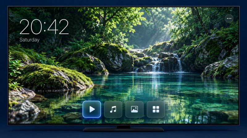 Original ambient wallpaper and clock design preview