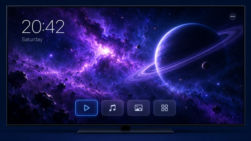 Original ambient wallpaper and clock design preview